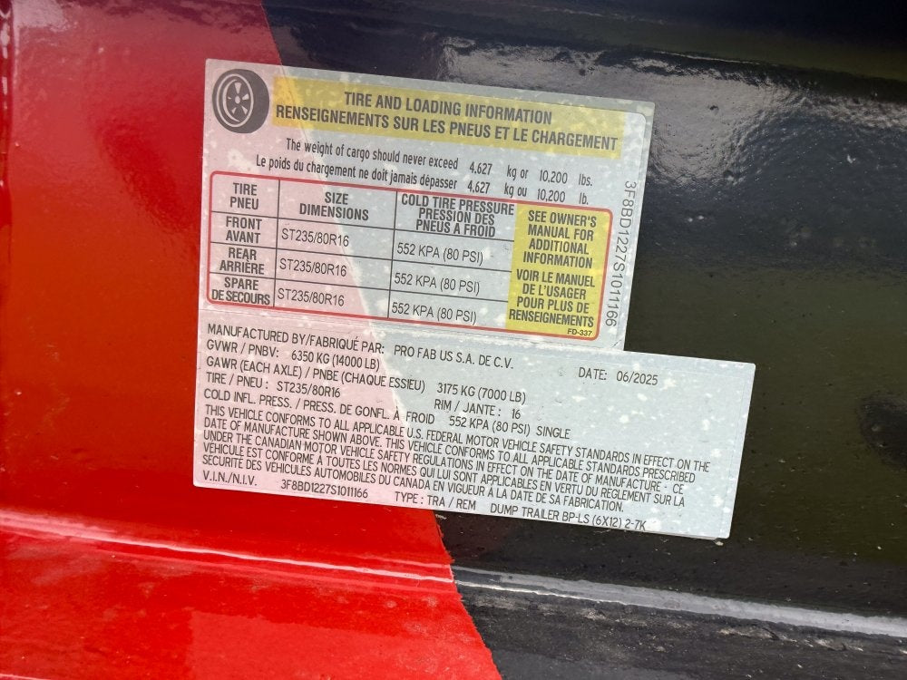 12' x 6' Dump Trailer DRM 24" Side Walls (2) 7K Axles Scissor Lift - DT2 Contractor/Dump Trailers - Stryker Dealership Group