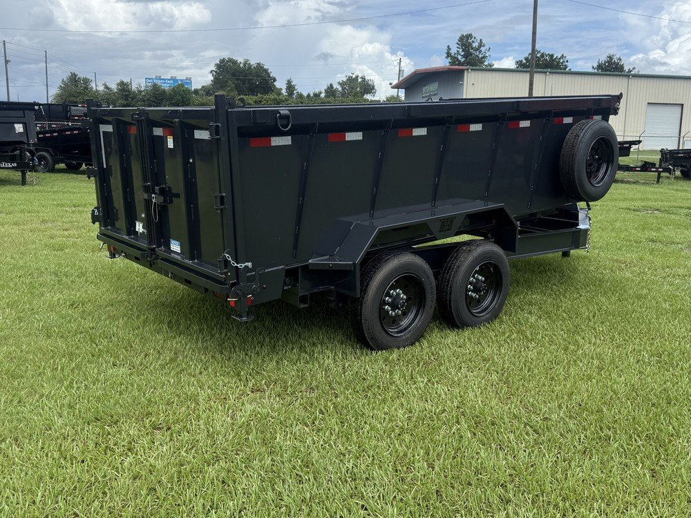 14' Hillcrest Bumper Pull Dump Trailer Telescopic 40" Side Walls - (2) 8K Axles 000122