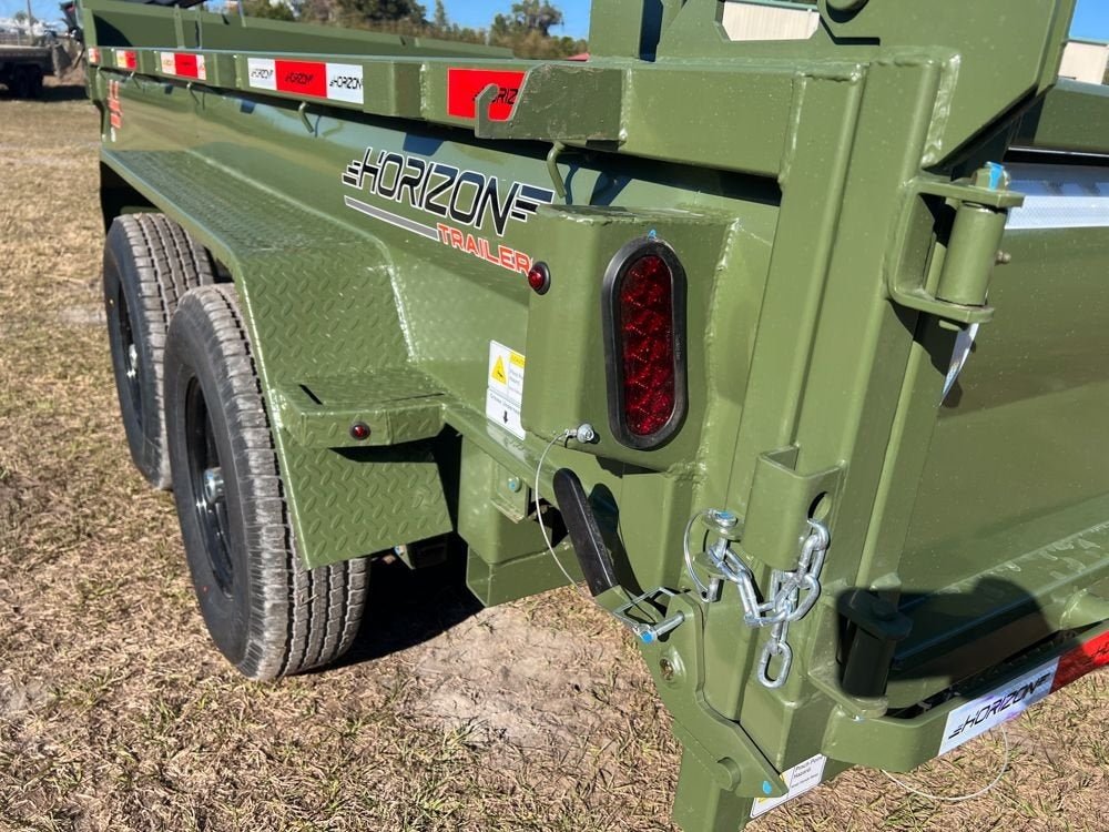 14' EZ7 Dump Trailer 19" Sides 7K Axles 14K GVWR 3 - way Door Slide In Ramps 7326 - Stryker Dealership Group