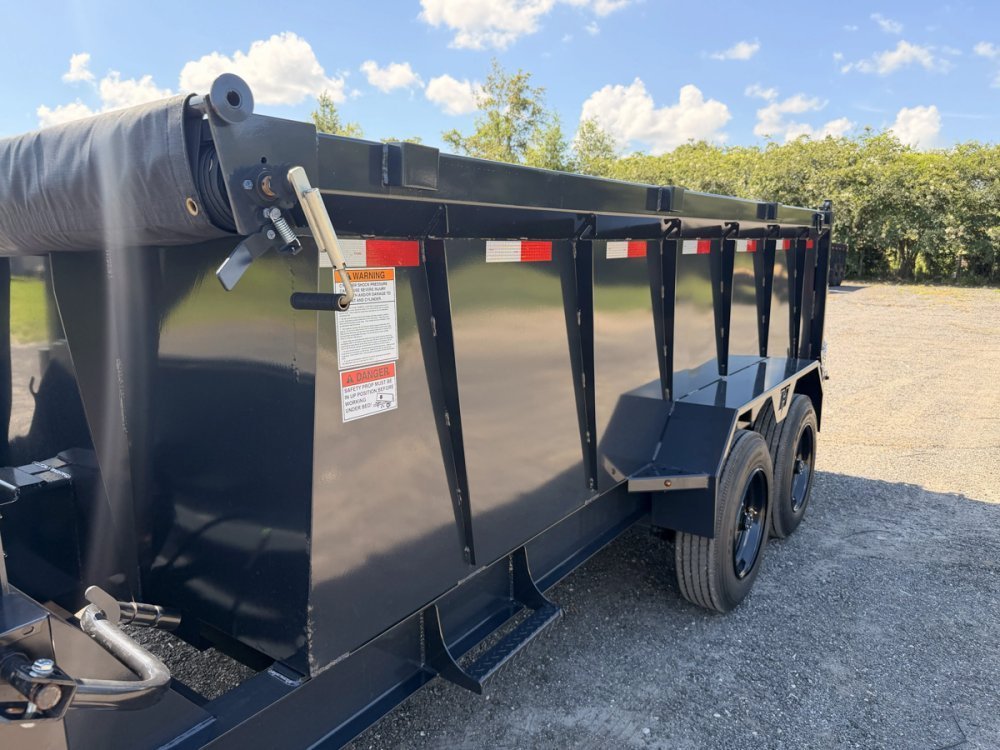 14' Hillcrest Gooseneck Dump Trailer Telescopic 40" Side Walls - (2) 7K Axles 004439 - Stryker Dealership Group