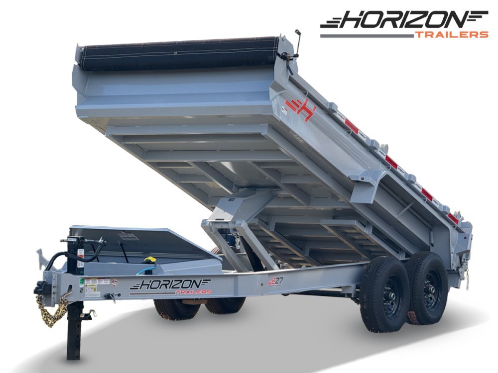 14' Horizon EZ7 Bumper Pull Dump Trailer 19" Sides - (2) 7K Axles 017884 - Stryker Dealership Group