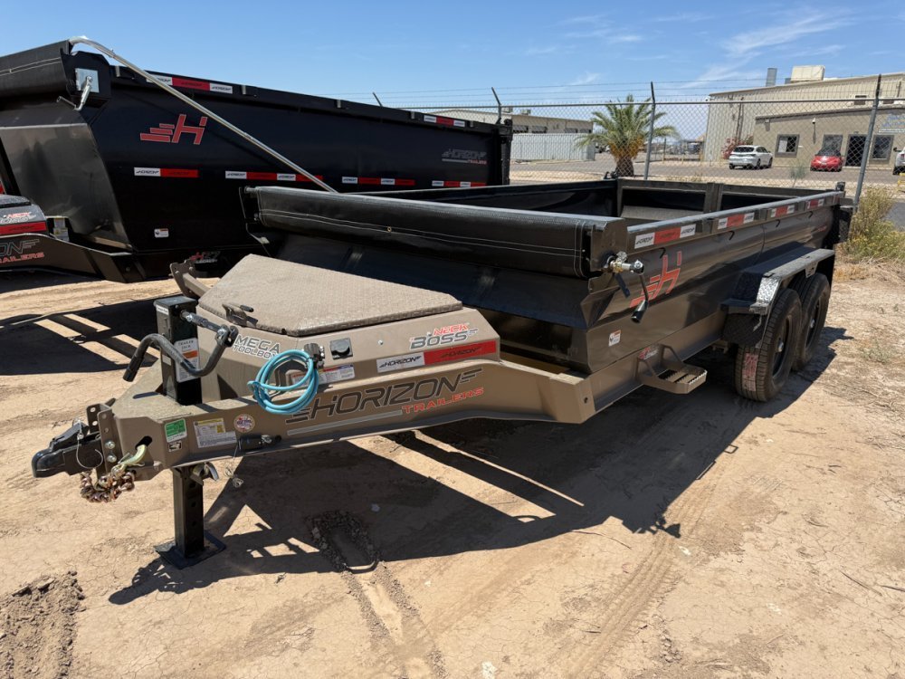 14' Horizon HZ7 Bumper Pull Dump Trailer 24" Side Walls - (2) 7K Axles 017845 - Stryker Dealership Group
