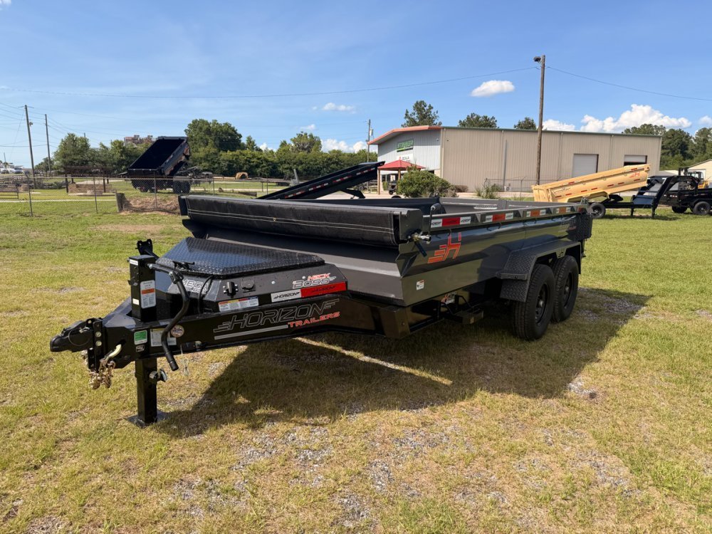 14' Horizon HZ7 Bumper Pull Dump Trailer 24" Side Walls - (2) 7K Axles 017999 - Stryker Dealership Group