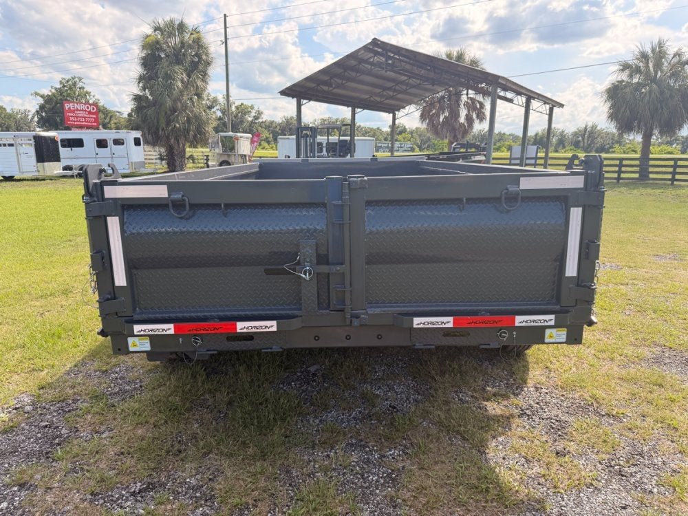 14' Horizon HZ7 Bumper Pull Dump Trailer 24" Side Walls - (2) 7K Axles 017999 - Stryker Dealership Group