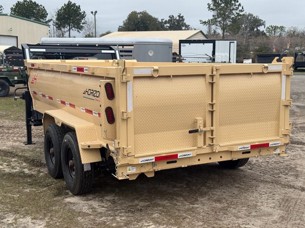 14' HZ7 GN Dump 36" Sides - 8K Axles - 620 Scissor - 14 ply Tires - 2 Speed Jack 7164 - Stryker Dealership Group