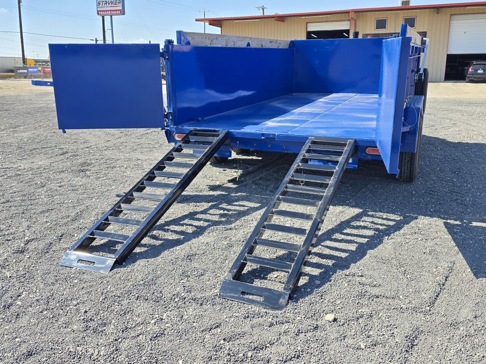 14' LPT BP Low Profile Dump Trailer - 8k Axles - Telescopic 302134 - Stryker Dealership Group