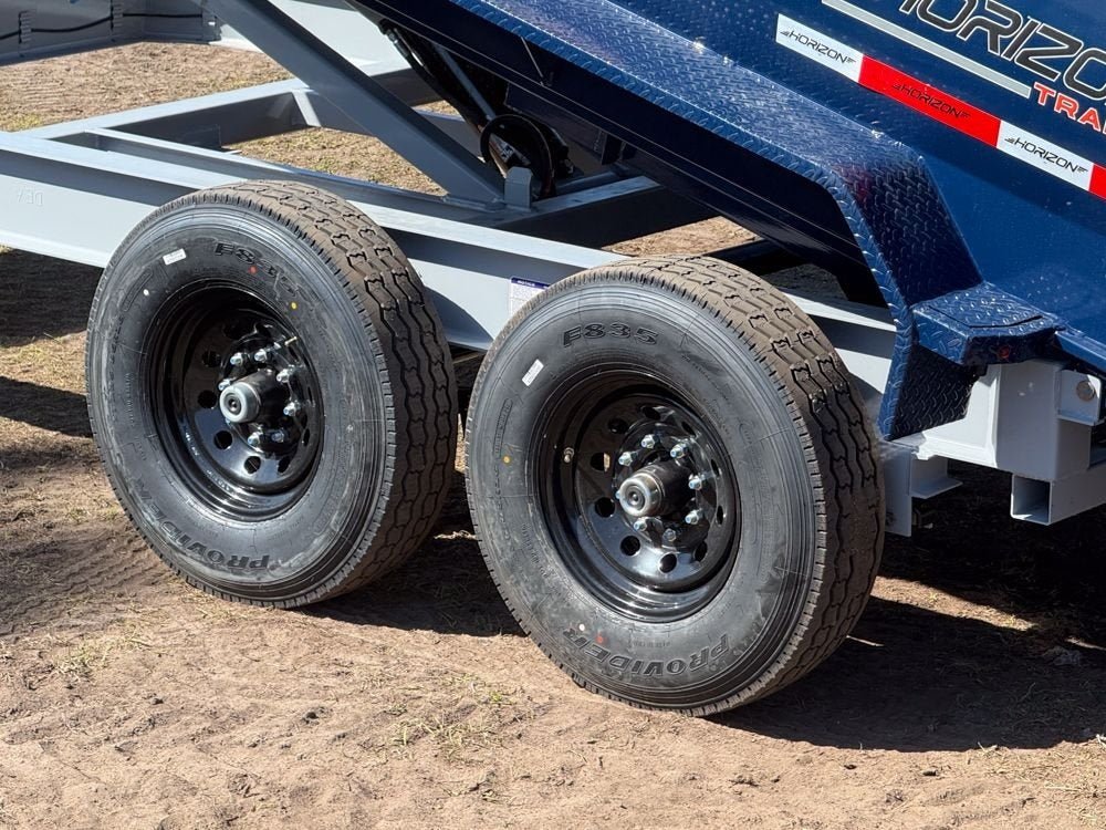 14' LZ7 Dump Trailer 30" Walls - Scissor Lift - 14K GWVR - 14ply Tires - 3 Way Door - Ramps 7682 - Stryker Dealership Group