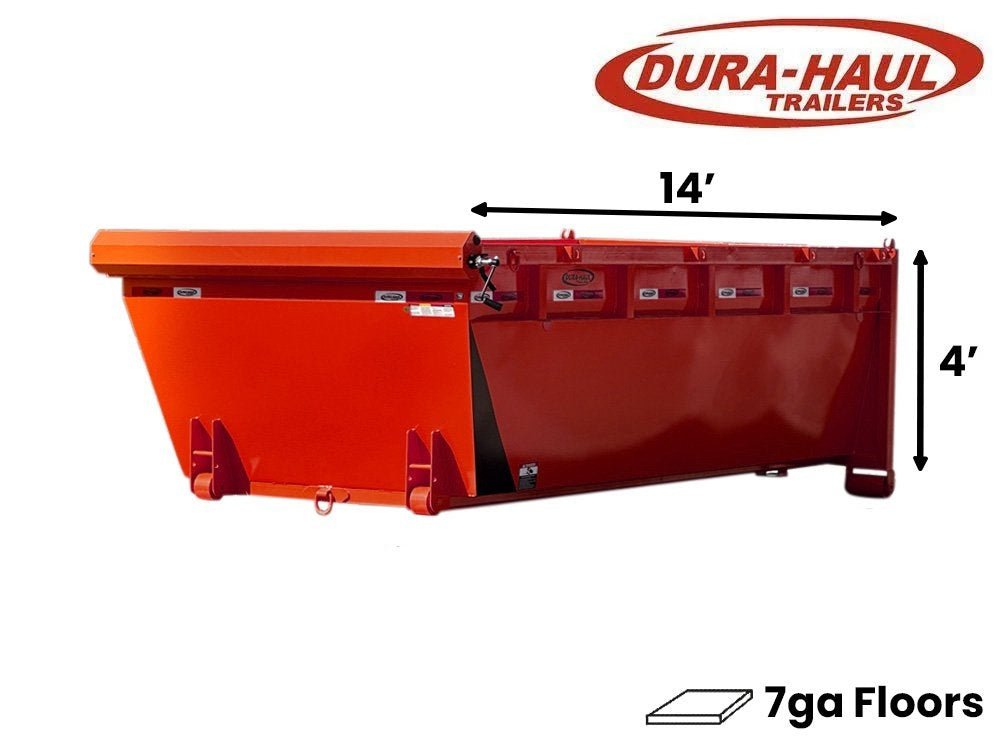 14' Roll Off Bin - 4' Side Wall - 7 Gauge Floor 085 - 10 - Stryker Dealership Group