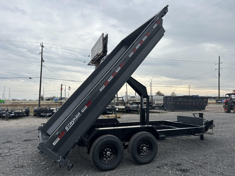 14' Stryker EDT Bumper Pull Dump Trailer 20" Side Walls - (2) 7k Axles 004054 - Stryker Dealership Group