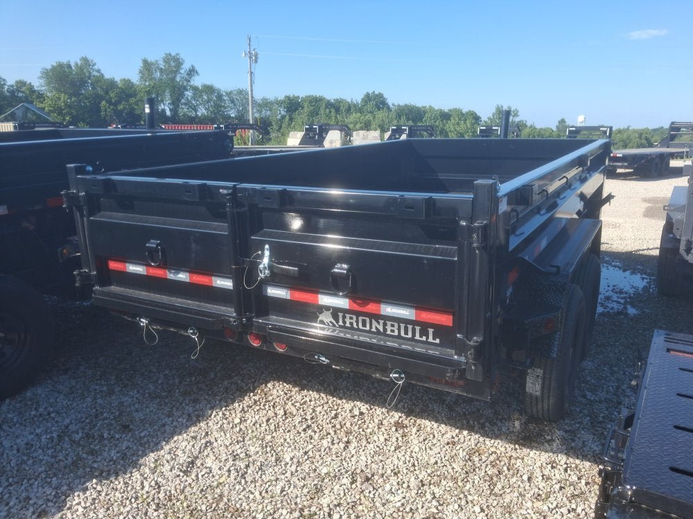 14' x 83" Iron Bull DTB Bumper Pull Dump Trailer 24" Side Walls - (2) 7,000 lb Axles, Telescopic 110018 - Stryker Dealership Group
