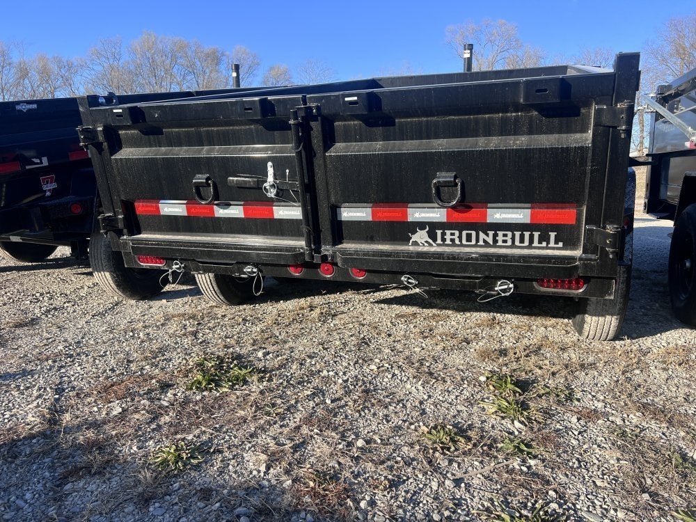 14' x 83" Iron Bull DTB Bumper Pull Dump Trailer 24" Side Walls - (2) 7,000 lb Axles, Telescopic 110018 - Stryker Dealership Group