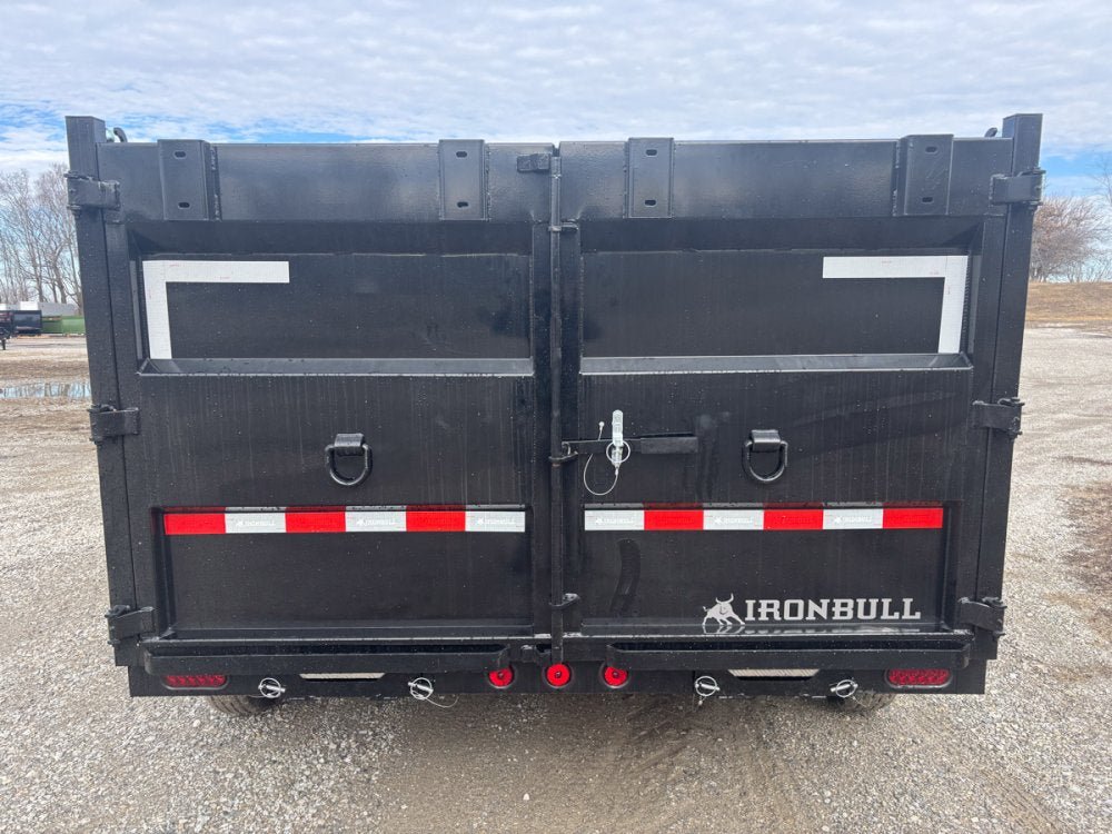14' x 83" Iron Bull DTB Bumper Pull Dump Trailer 48" Side Walls - (2) 7,000 lb Axles, Telescopic 110771 - Stryker Dealership Group