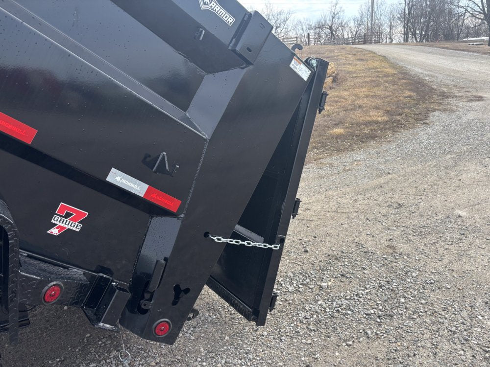 14' x 83" Iron Bull DTB Bumper Pull Dump Trailer 48" Side Walls - (2) 7,000 lb Axles, Telescopic 110771 - Stryker Dealership Group