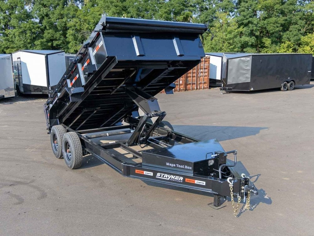 14' BP Dump Trailer (2) 8k Axles 2' Walls 14 Ply Tires - Dump Trailers - Stryker Dealership Group