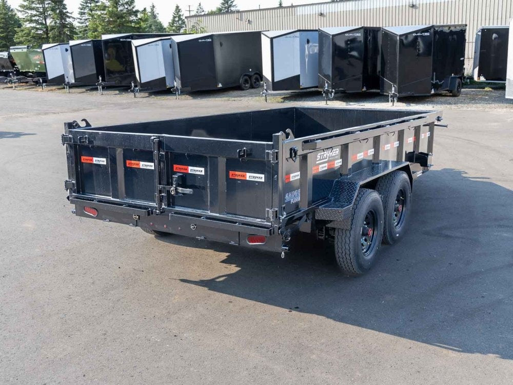 14' BP Dump Trailer (2) 8k Axles 2' Walls 14 Ply Tires - Dump Trailers - Stryker Dealership Group