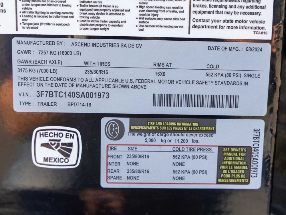 14' BP Dump Trailer (2) 8k Axles 2' Walls 14 Ply Tires - Dump Trailers - Stryker Dealership Group