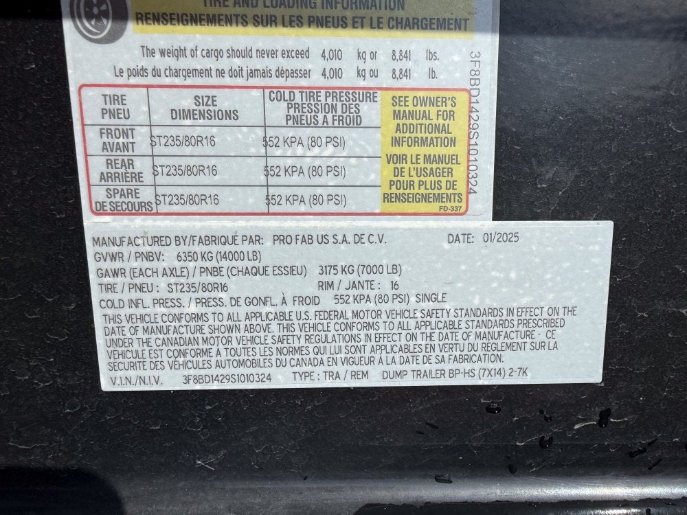 14' DRL Dump Trailer 48" Sides (2) 7K Axles Scissor Lift - DT3 Professional/Dump Trailers - Stryker Dealership Group