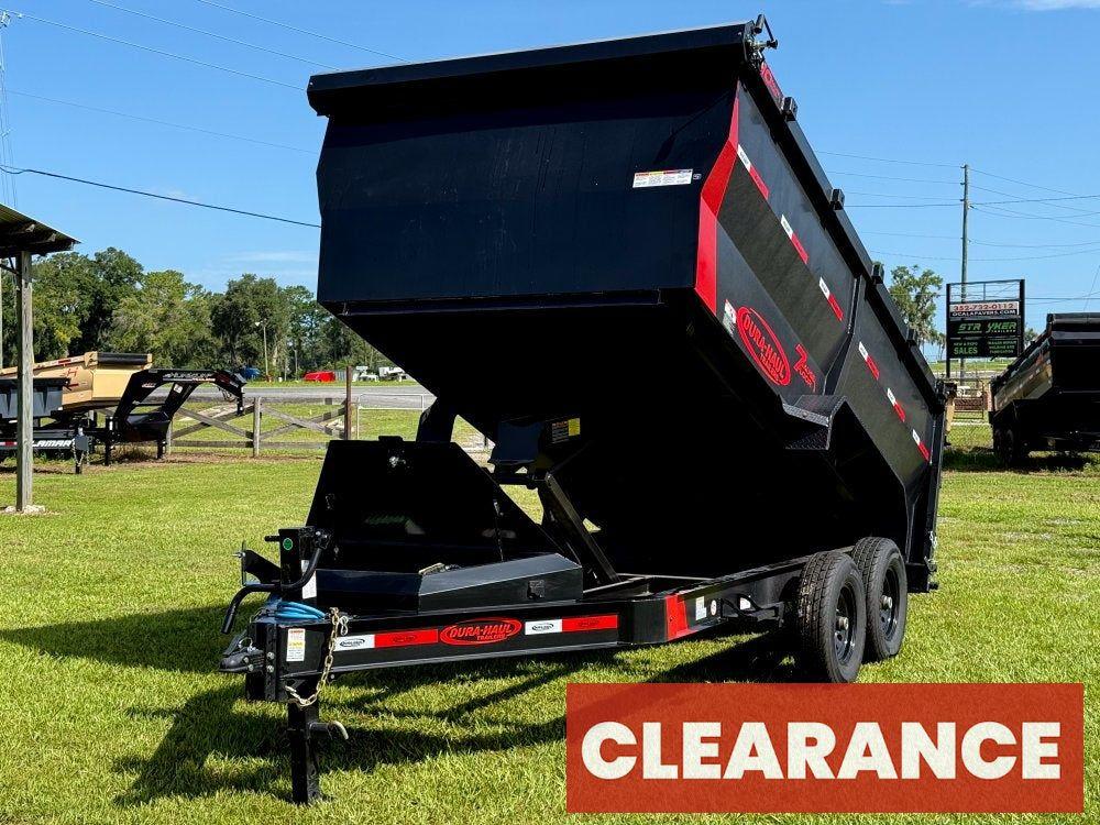 14' DRL Dump Trailer 48" Sides (2) 7K Axles Scissor Lift - Bumper Pull Dump - Dump Trailers - Stryker Dealership Group