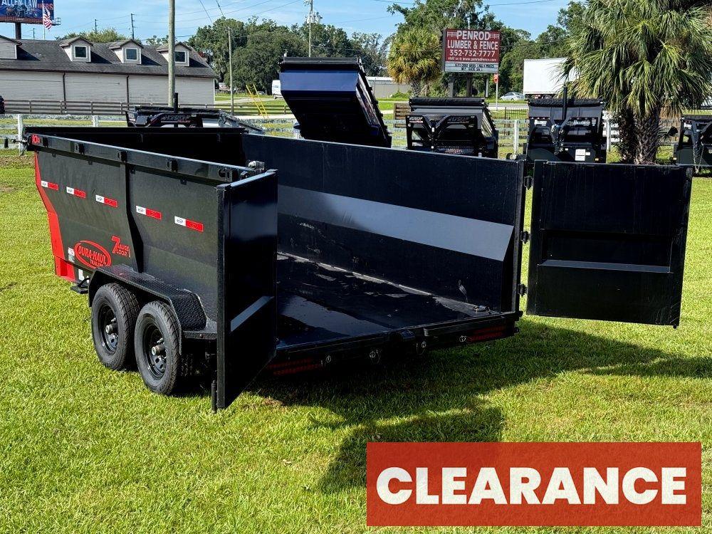 14' DRL Dump Trailer 48" Sides (2) 7K Axles Scissor Lift - Bumper Pull Dump - Dump Trailers - Stryker Dealership Group