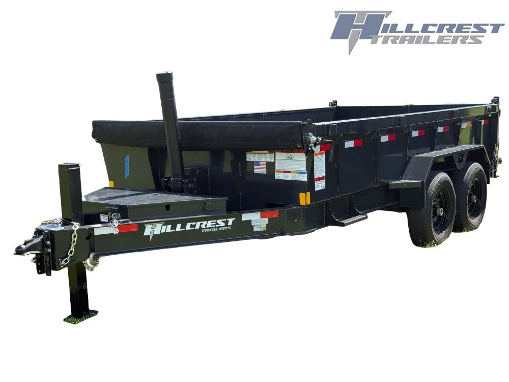 14' Dump Trailer 24" Side Walls - Telescopic Lift - Hydraulic Jack - DT3 Professional/Dump Trailers - Stryker Dealership Group