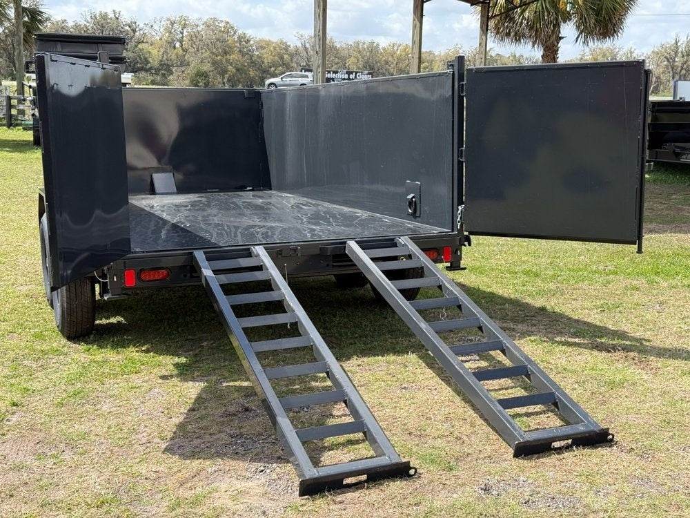 14' Dump Trailer BP 40" Side Walls - Telescopic lift - 7k Axles - Hydraulic Jack - Bumper Pull Dump/Dump Trailers - Stryker Dealership Group