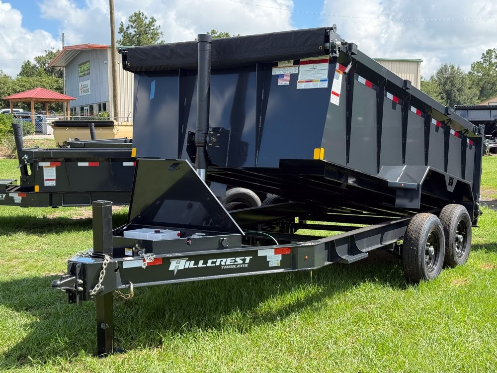 14' Dump Trailer BP 40" Side Walls - Telescopic lift - 7k Axles - Hydraulic Jack - Bumper Pull Dump/Dump Trailers - Stryker Dealership Group