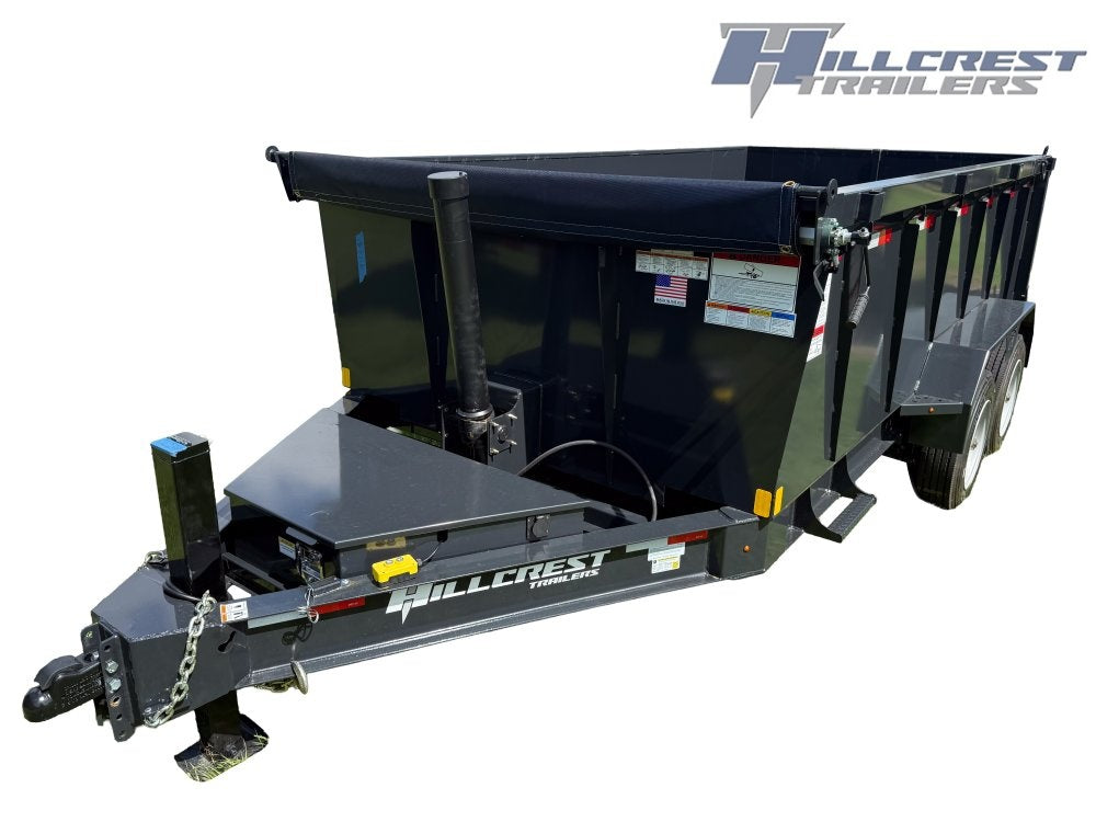 14' Dump Trailer BP 40" Side Walls - Telescopic lift - 8k Axles - Hydraulic Jack - DT3 Professional/Dump Trailers - Stryker Dealership Group