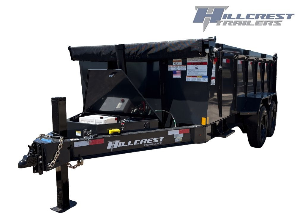 14' Dump Trailer BP 40" Side Walls - Telescopic lift - 8k Axles - Hydraulic Jack - DT3 Professional/Dump Trailers - Stryker Dealership Group