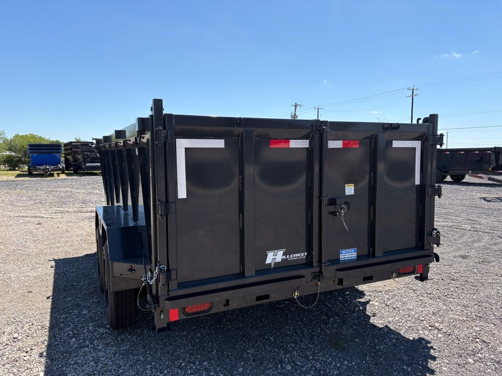 14' Dump Trailer BP 40" Side Walls - Telescopic lift - 8k Axles - Hydraulic Jack - DT3 Professional - Stryker Dealership Group