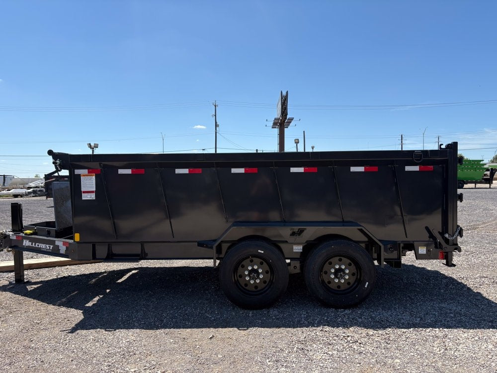 14' Dump Trailer BP 40" Side Walls - Telescopic lift - 8k Axles - Hydraulic Jack - DT3 Professional - Stryker Dealership Group