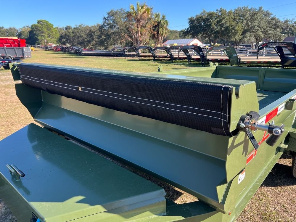 14' EZ7 Dump Trailer 19" Sides 7K Axles 14K GVWR 3-way Door Slide In Ramps - Dump Trailers - Stryker Dealership Group