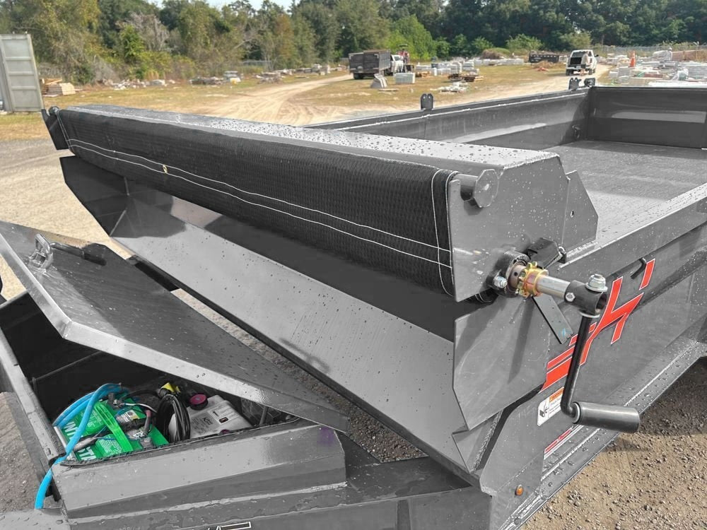 14' EZ7 Dump Trailer 19" Sides 7K Axles 14K GVWR 3-way Door Slide In Ramps - DT1 Light Duty - Stryker Dealership Group