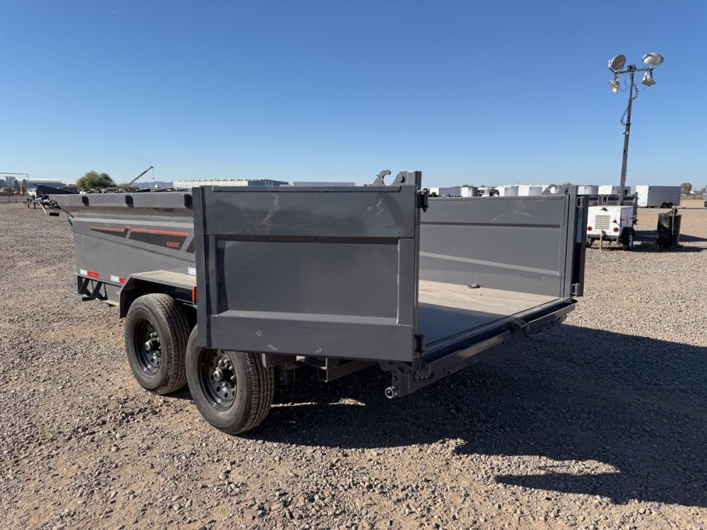 14' GDX Knight Dump 32" Sides - 7K Axles - 516 Scissor - Bumper Pull Dump/Dump Trailers - Stryker Dealership Group