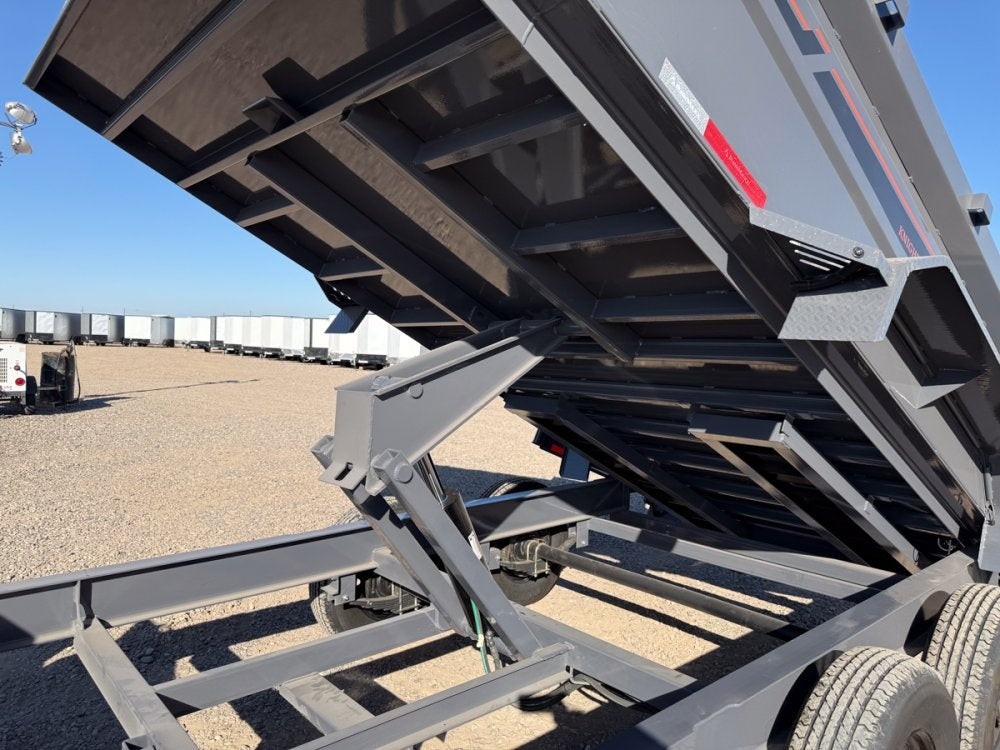 14' GDX Knight Dump 32" Sides - 7K Axles - 516 Scissor - Bumper Pull Dump/Dump Trailers - Stryker Dealership Group