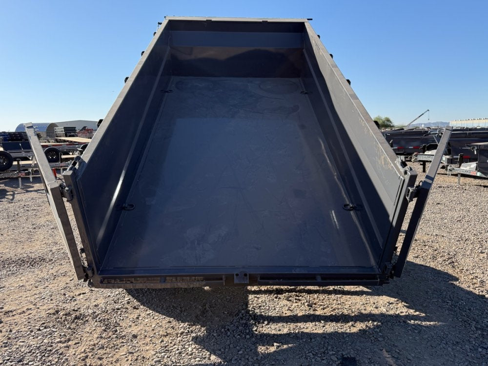 14' GDX Knight Dump 32" Sides - 7K Axles - 516 Scissor - Bumper Pull Dump/Dump Trailers - Stryker Dealership Group