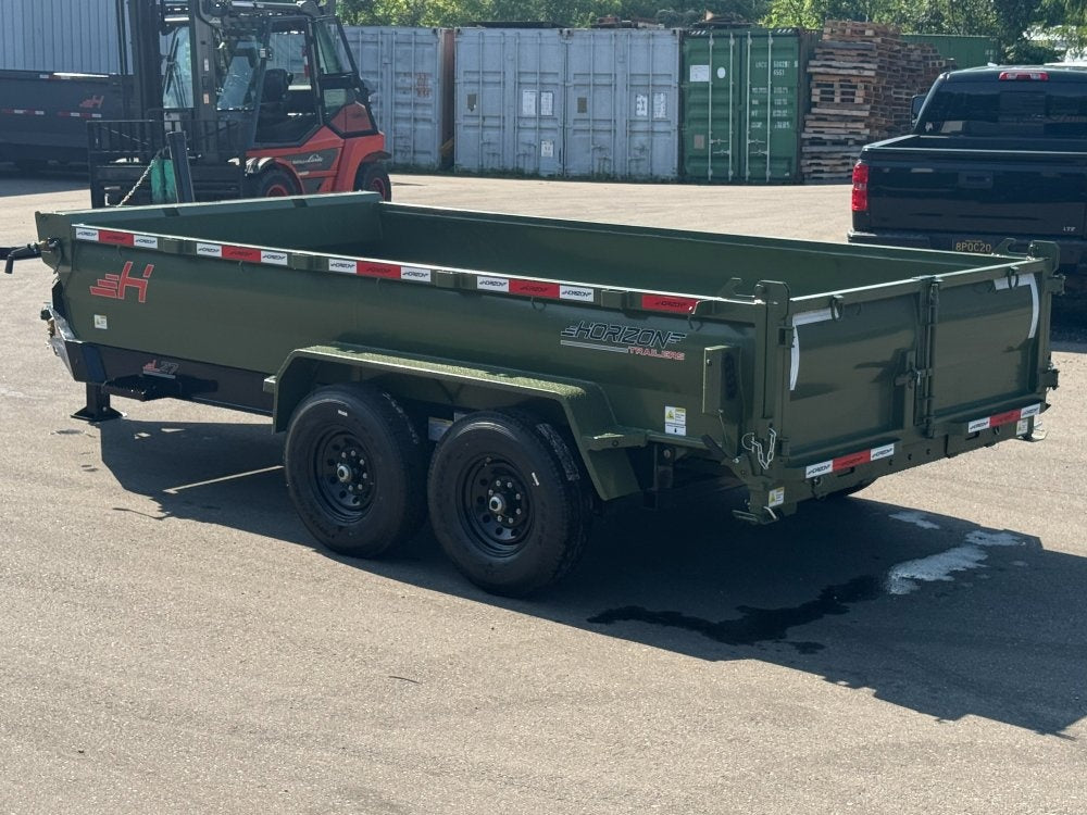 14' Horizon LZ7 Dump Trailer 24" Walls - 7k Axles - Telescopic Lift - 14K GWVR - DT2 Contractor/Dump Trailers - Stryker Dealership Group