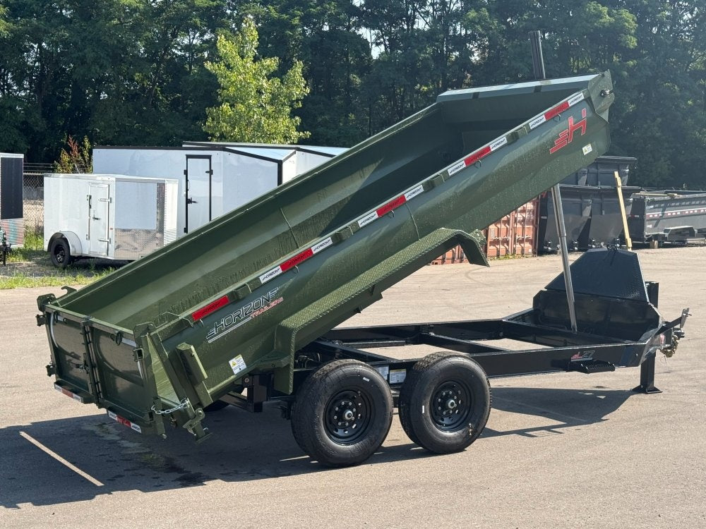 14' Horizon LZ7 Dump Trailer 24" Walls - 7k Axles - Telescopic Lift - 14K GWVR - DT2 Contractor/Dump Trailers - Stryker Dealership Group