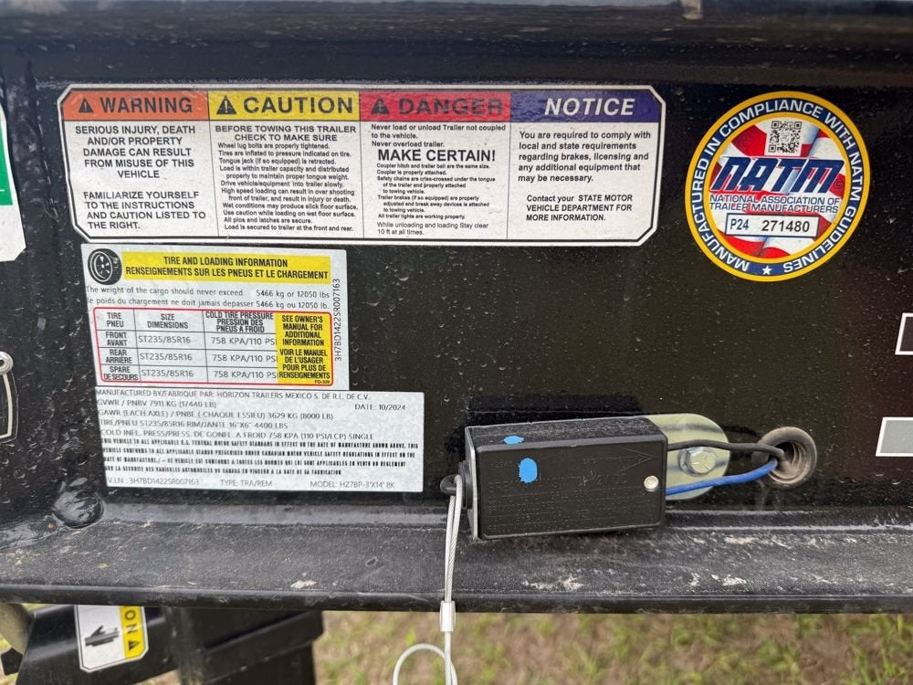 14' HZ7 BP Dump 36" Sides - 8K Axles - 620 Scissor - 14 ply Tires - 2 Speed Jack - DT3 Professional/Dump Trailers - Stryker Dealership Group