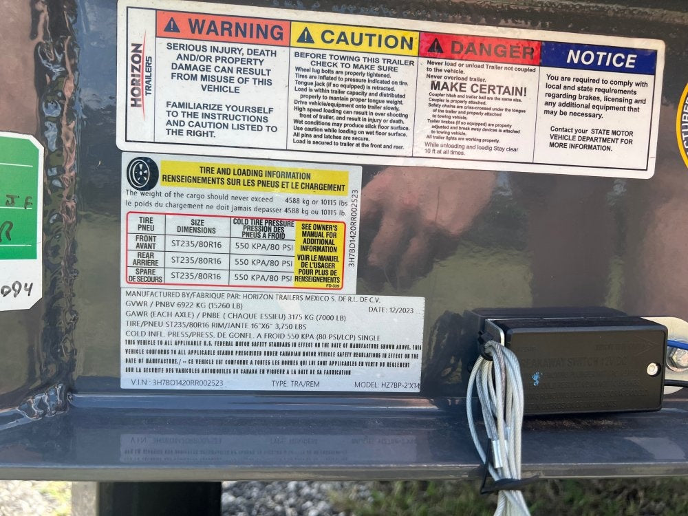 14' HZ7 BP Dump Trailer 2 - 7k Axles 2' Walls - DT3 Professional/Dump Trailers - Stryker Dealership Group