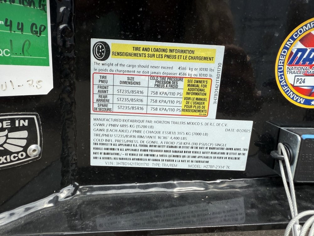 14' HZ7 Dump 24" Sides - 7K Axles - 620 Scissor - Dump Trailers/Dump Trailers - Stryker Dealership Group