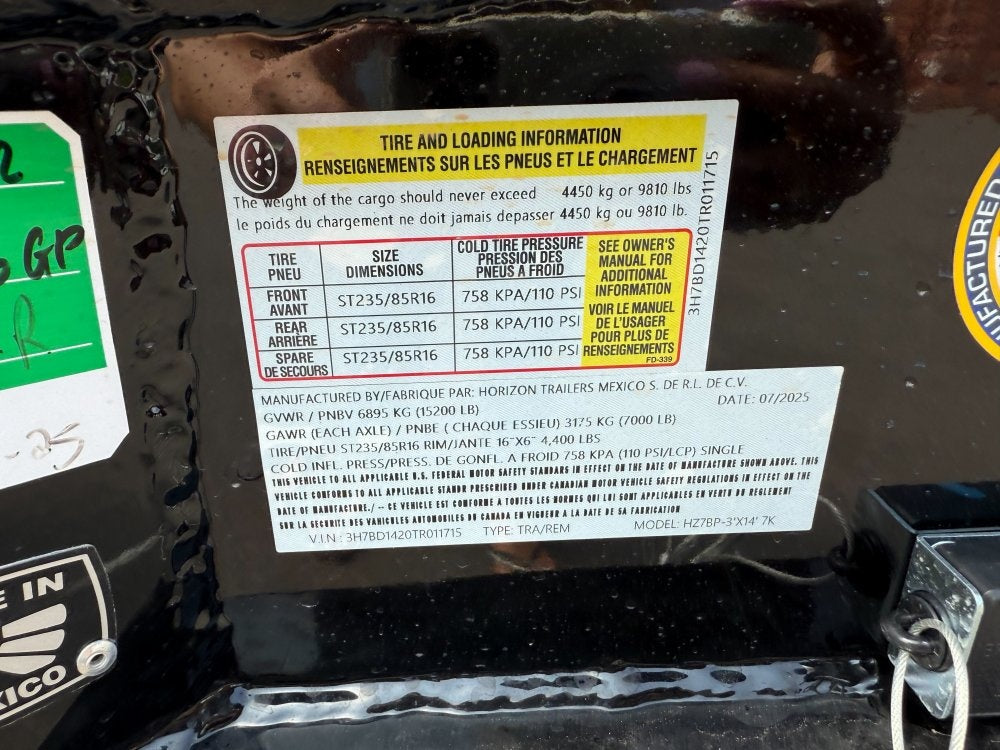 14' HZ7 Dump 36" Sides - 7K Axles - 620 Scissor - DT3 Professional/Dump Trailers - Stryker Dealership Group