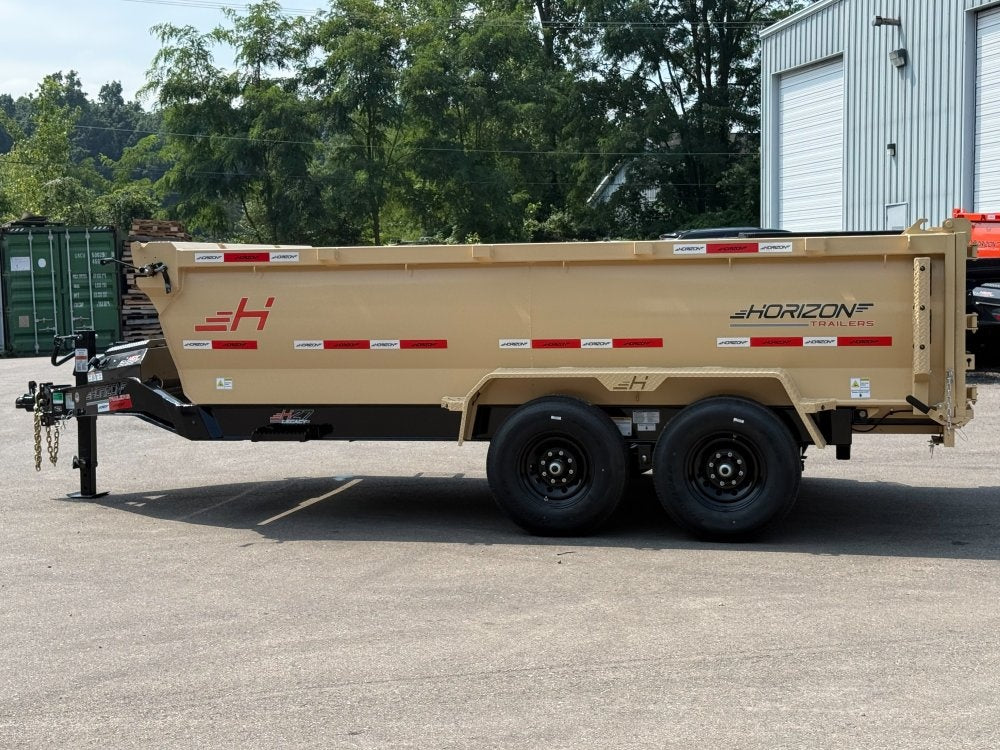 14' HZ7 Dump 36" Sides - 7K Axles - 620 Scissor - Bumper Pull Dump/Dump Trailers - Stryker Dealership Group
