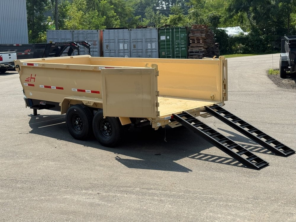 14' HZ7 Dump 36" Sides - 7K Axles - 620 Scissor - Bumper Pull Dump/Dump Trailers - Stryker Dealership Group