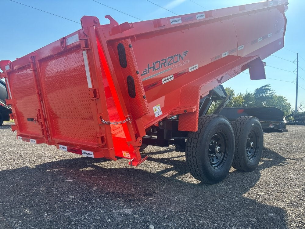 14' HZ7 Dump 36" Sides - 7K Axles - 620 Scissor - Bumper Pull Dump/Dump Trailers - Stryker Dealership Group