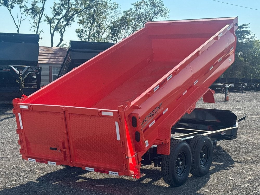 14' HZ7 Dump 36" Sides - 7K Axles - 620 Scissor - Bumper Pull Dump/Dump Trailers - Stryker Dealership Group