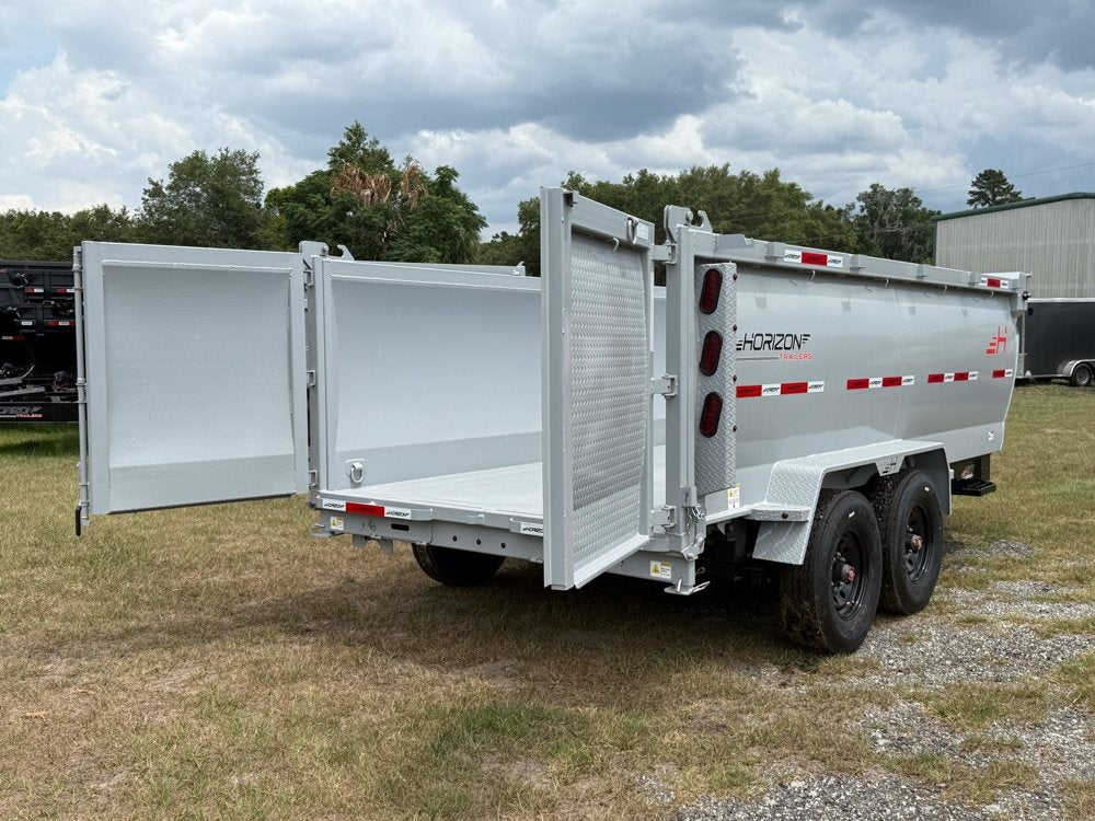 14' HZ7 Dump 48" Sides - 8K Axles - 620 Scissor - 14 ply Tires - 2 Speed Jack - Dump Trailers - Stryker Dealership Group