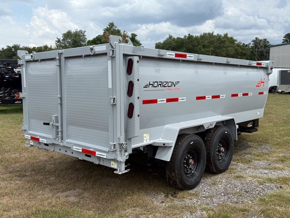 14' HZ7 Dump 48" Sides - 8K Axles - 620 Scissor - 14 ply Tires - 2 Speed Jack - Dump Trailers - Stryker Dealership Group