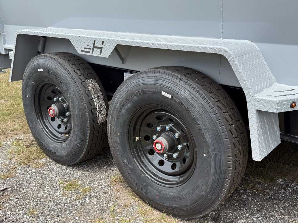 14' HZ7 Dump 48" Sides - 8K Axles - 620 Scissor - 14 ply Tires - 2 Speed Jack - Dump Trailers - Stryker Dealership Group