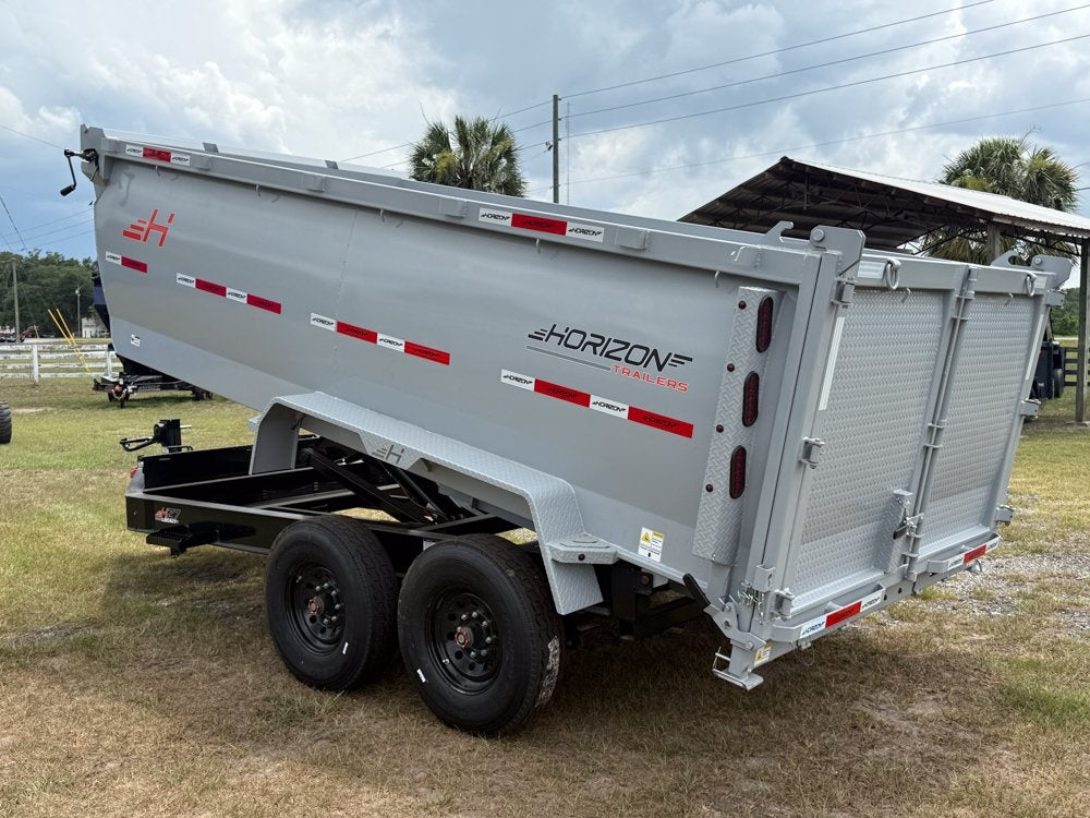 14' HZ7 Dump 48" Sides - 8K Axles - 620 Scissor - 14 ply Tires - 2 Speed Jack - Dump Trailers - Stryker Dealership Group