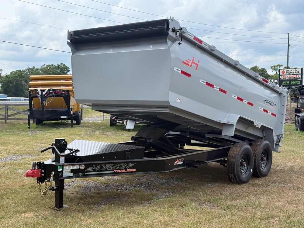 14' HZ7 Dump 48" Sides - 8K Axles - 620 Scissor - 14 ply Tires - 2 Speed Jack - Dump Trailers - Stryker Dealership Group
